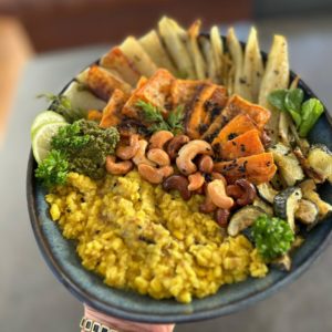 kitchari poke bowl