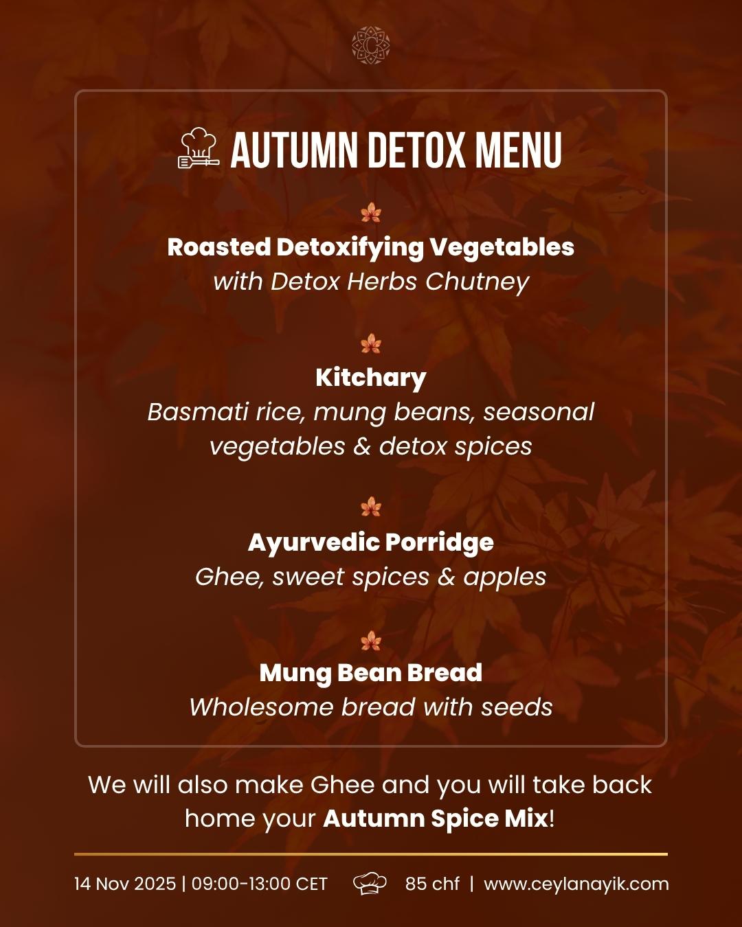 ayruvedic flavours workshop nyon